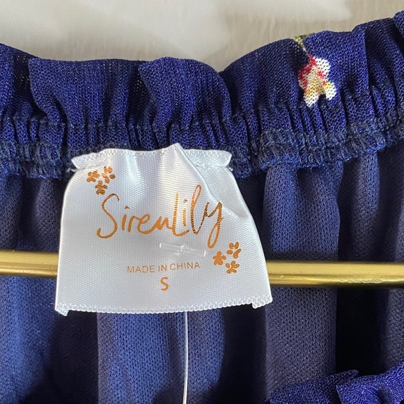 Navy Floral Midi Dress - Picture 3 of 10